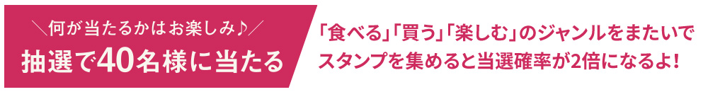 抽選で40名様に当たる