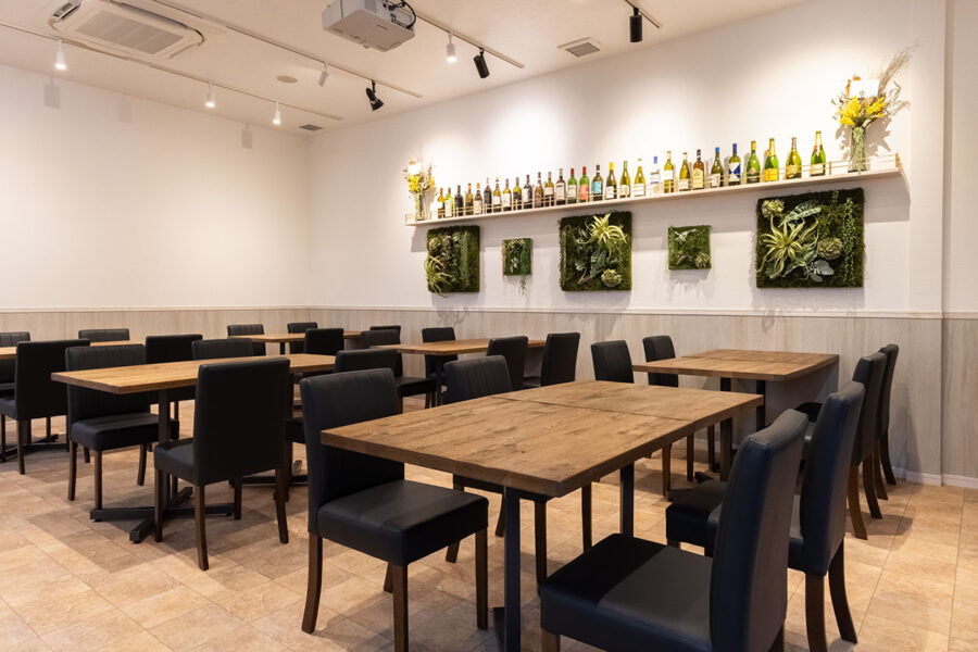 ワインとイタリアンを楽しむ空間