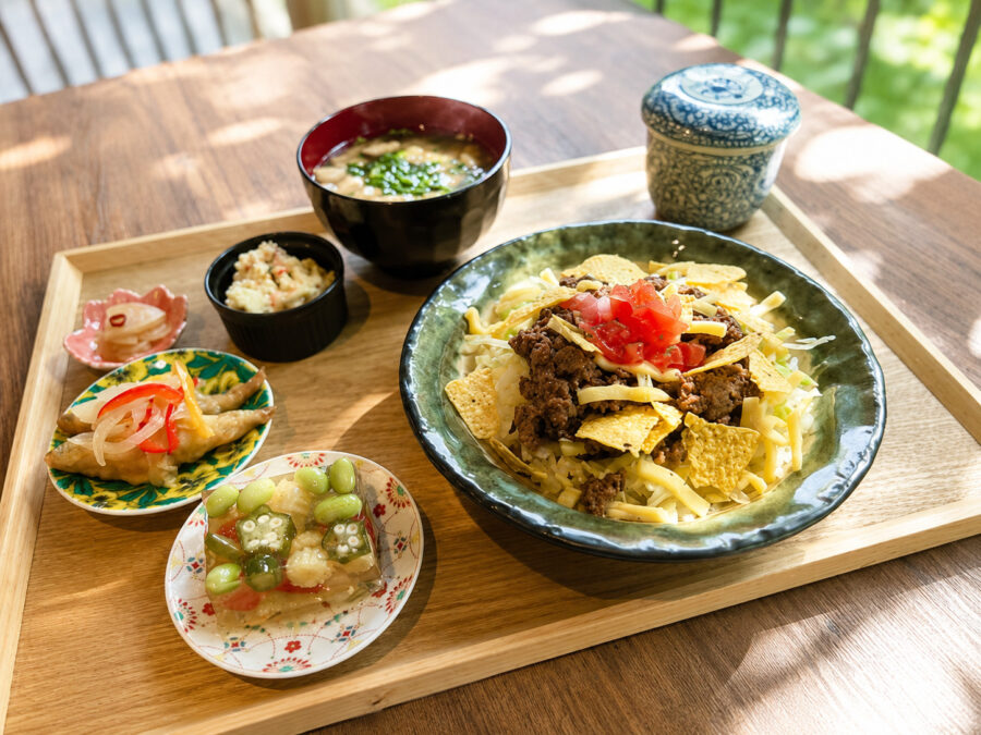 きくらげ入り鹿肉タコライス