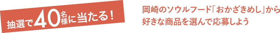 抽選で４０名様に当たる！