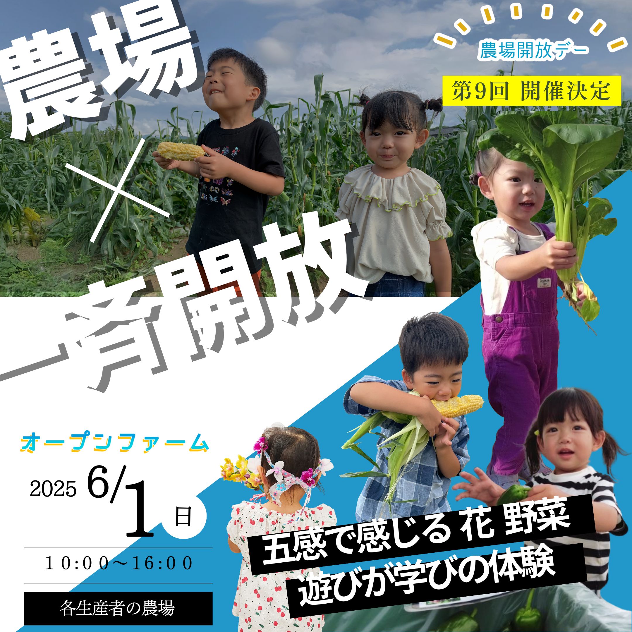 6/1(日)思い出も直売も大満足＼第9回オープンファーム／一斉農場開放デー