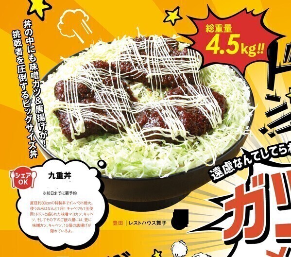 ☛超デカ盛り丼☚