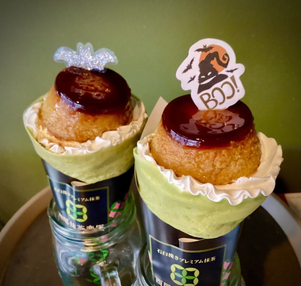 【ハロウィン限定】今だけ、かぼちゃのプリンが乗った『プリン抹茶クレープ』登場‼️...
