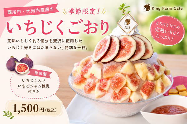 【季節限定】西尾市・大河内農園の完熟いちじくを使った特製かき氷｜King Far...